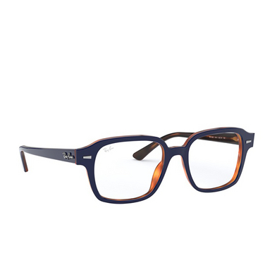 Ray-Ban RX5382 Eyeglasses 5910 top blue on havana red - three-quarters view