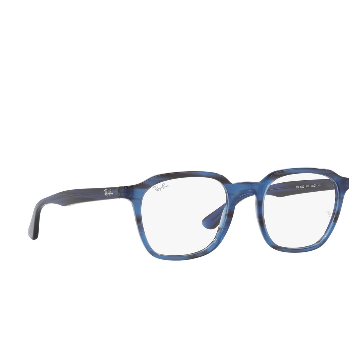 Ray-Ban® Square Eyeglasses: RX5390 color Striped Blue 8053 - 2/3.
