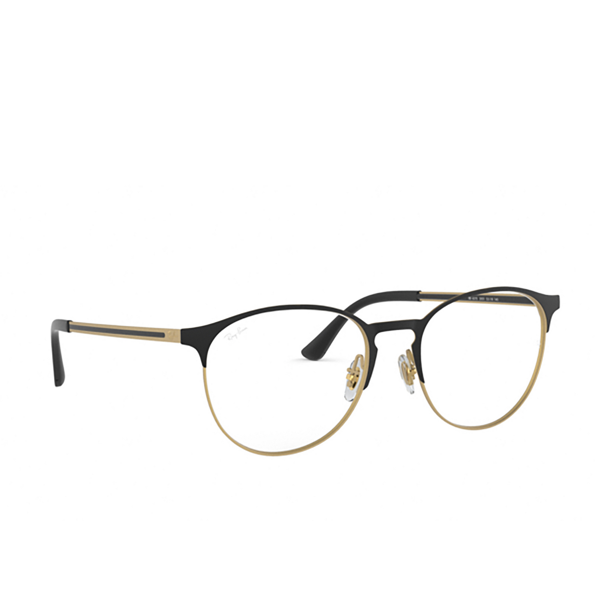 Ray-Ban RX6375 Eyeglasses 3051 MATT BLACK ON RUBBER GOLD - 2/4