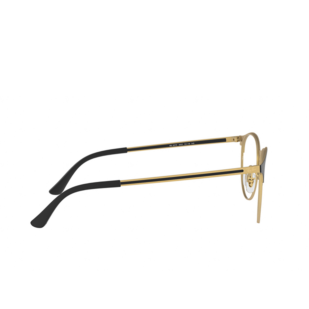 Ray-Ban RX6375 Eyeglasses 3051 MATT BLACK ON RUBBER GOLD - 3/4