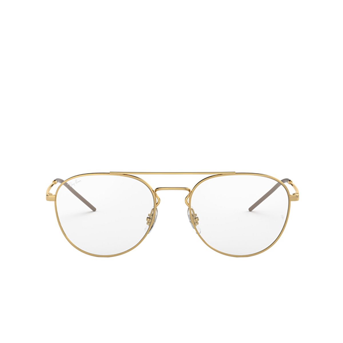 Ray-Ban® Aviator Eyeglasses: RX6414 color Gold 2500 - front view.