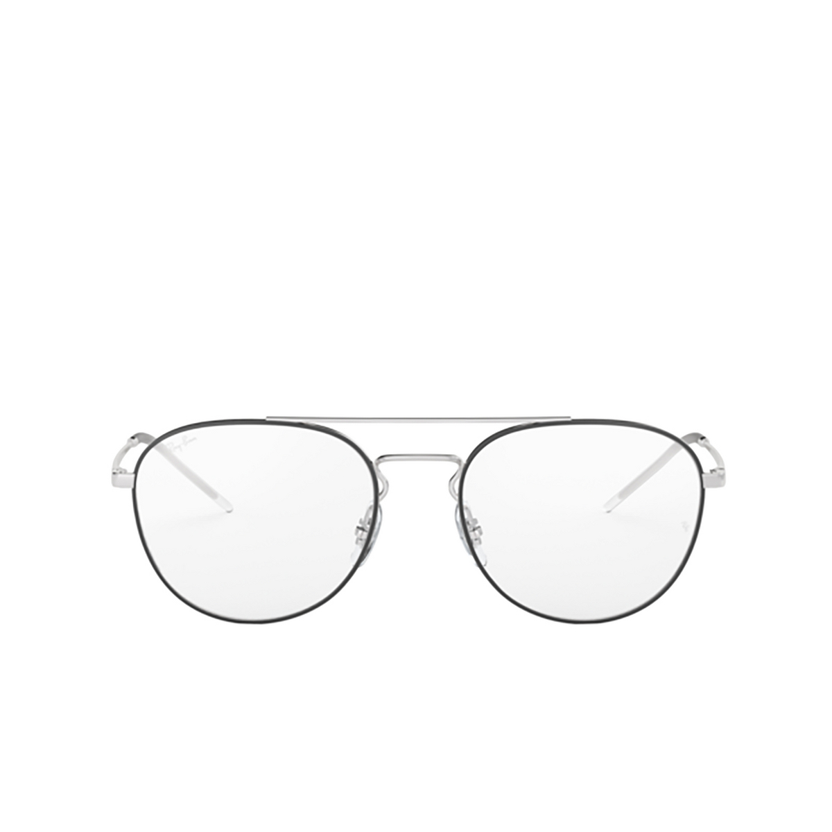 Ray-Ban® Aviator Eyeglasses: RX6414 color Black On Silver 2983 - front view.