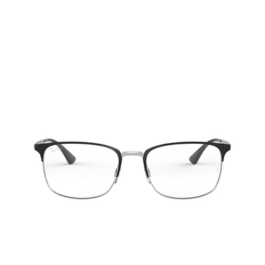 Ray-Ban RX6421 Eyeglasses 2997 silver on top matte black - front view