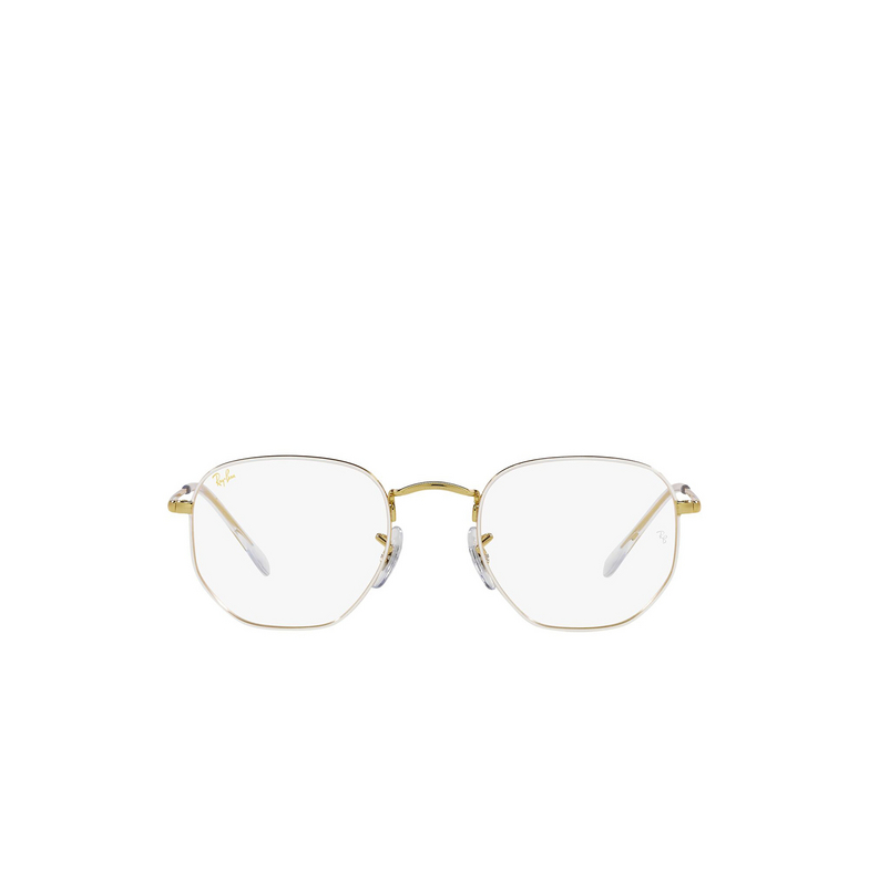 Ray-Ban RX6448 Eyeglasses 3104 white on legend gold - 1/4