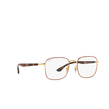 Lunettes de vue Ray-Ban RX6469 2945 havana on arista - Vue trois quarts