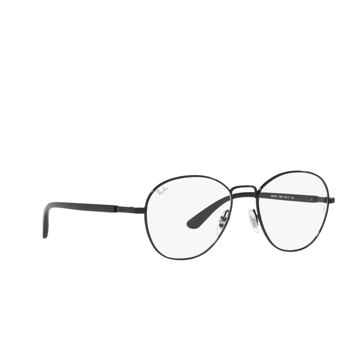 Ray-Ban RX6470 Eyeglasses 2509 Black - three-quarters view