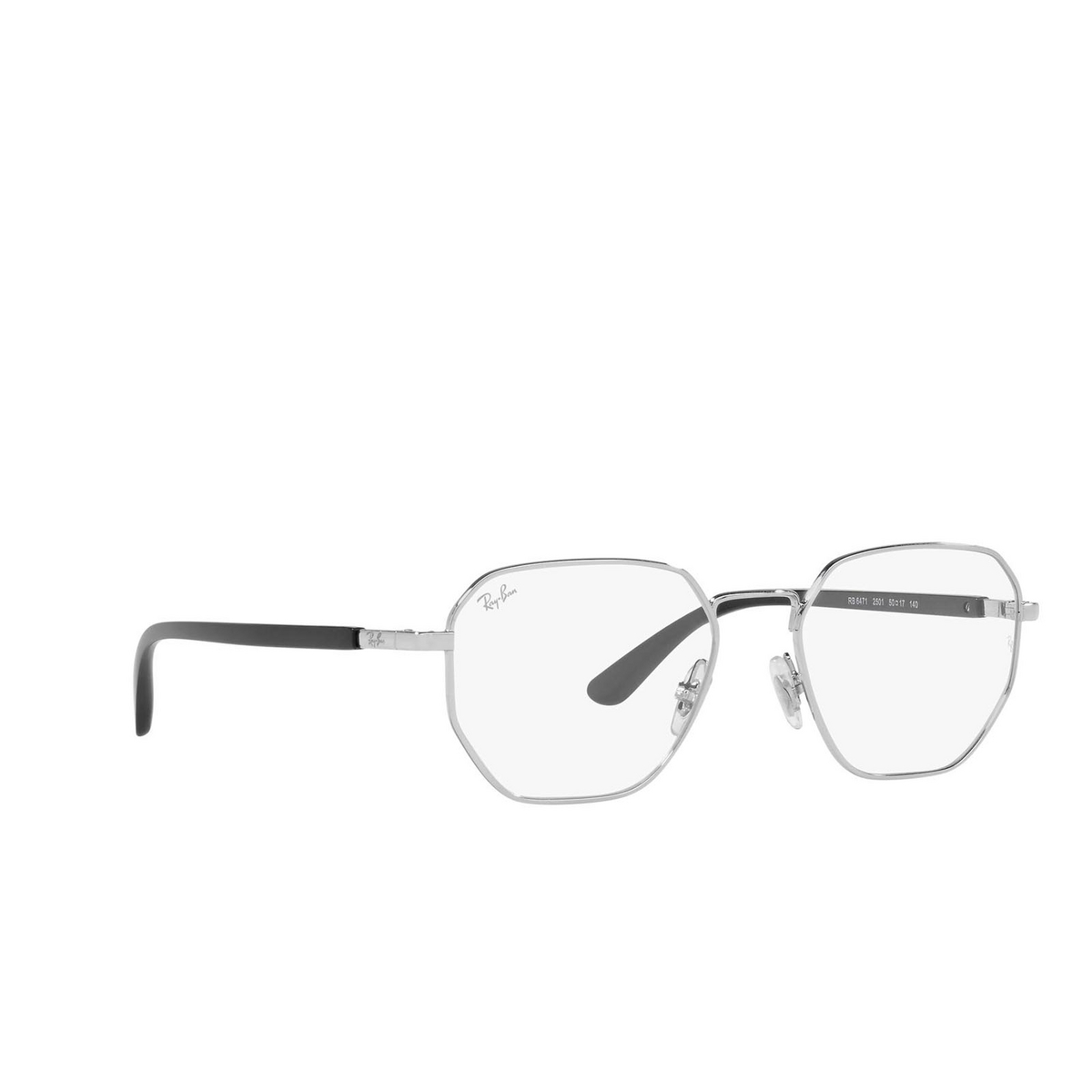 Ray-Ban RX6471 Eyeglasses 2501 Silver - three-quarters view