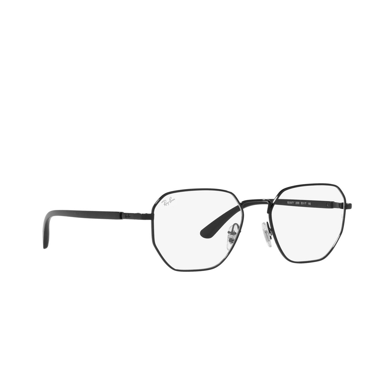 Ray-Ban RX6471 Eyeglasses 2509 Black - three-quarters view