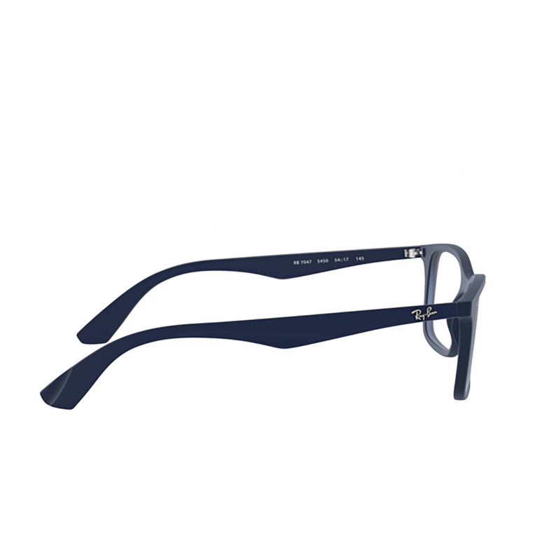 Ray-Ban RX7047 Eyeglasses 5450 matte transparent blue - 3/4