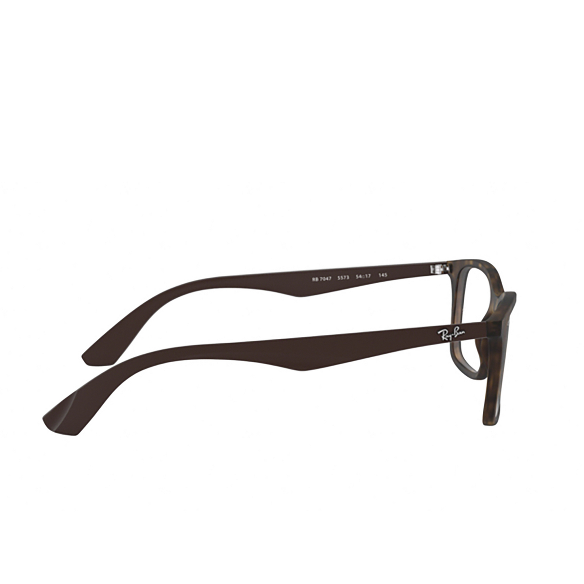 Ray-Ban® Square Eyeglasses: RX7047 color Matte Havana 5573 - 3/3.