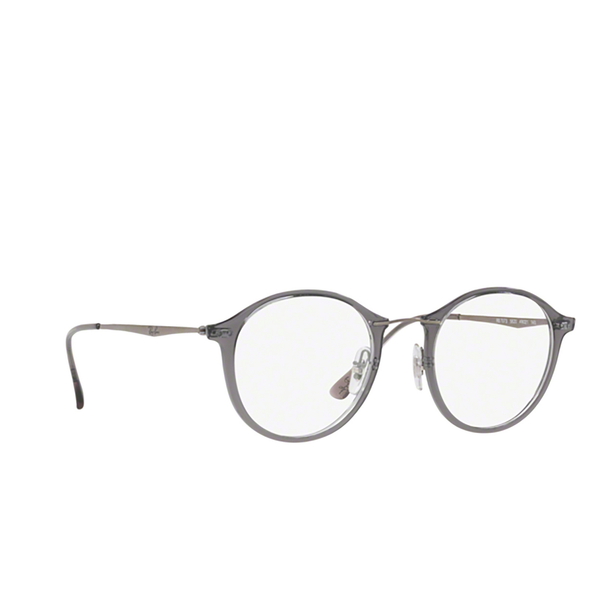 Ray-Ban® Round Eyeglasses: RX7073 color Shiny Grey 5620 - 2/3.