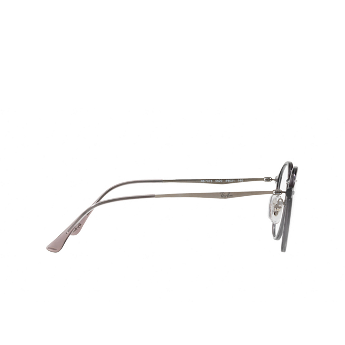 Ray-Ban® Round Eyeglasses: RX7073 color Shiny Grey 5620 - 3/3.