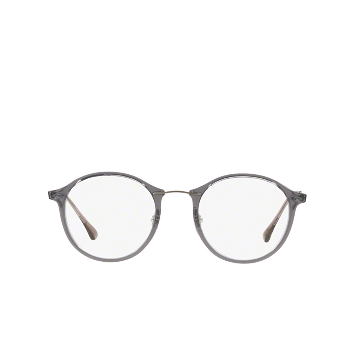 Ray-Ban® Round Eyeglasses: RX7073 color Shiny Grey 5620 - 1/3.
