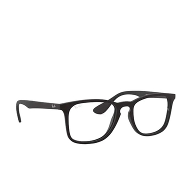 Ray-Ban RX7074 Eyeglasses 5364 rubber black - three-quarters view