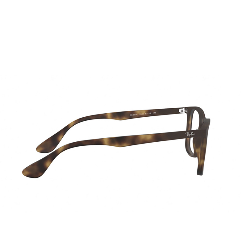 Ray-Ban RX7074 Eyeglasses 5365 rubber havana - 3/4