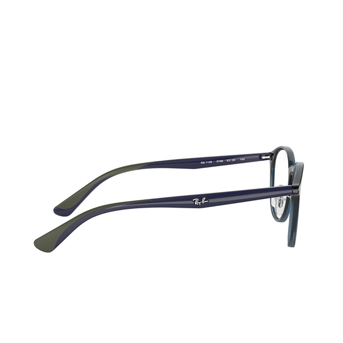 Ray-Ban RX7156 Eyeglasses 5796 Transparent Dark Blue - product thumbnail 3/4