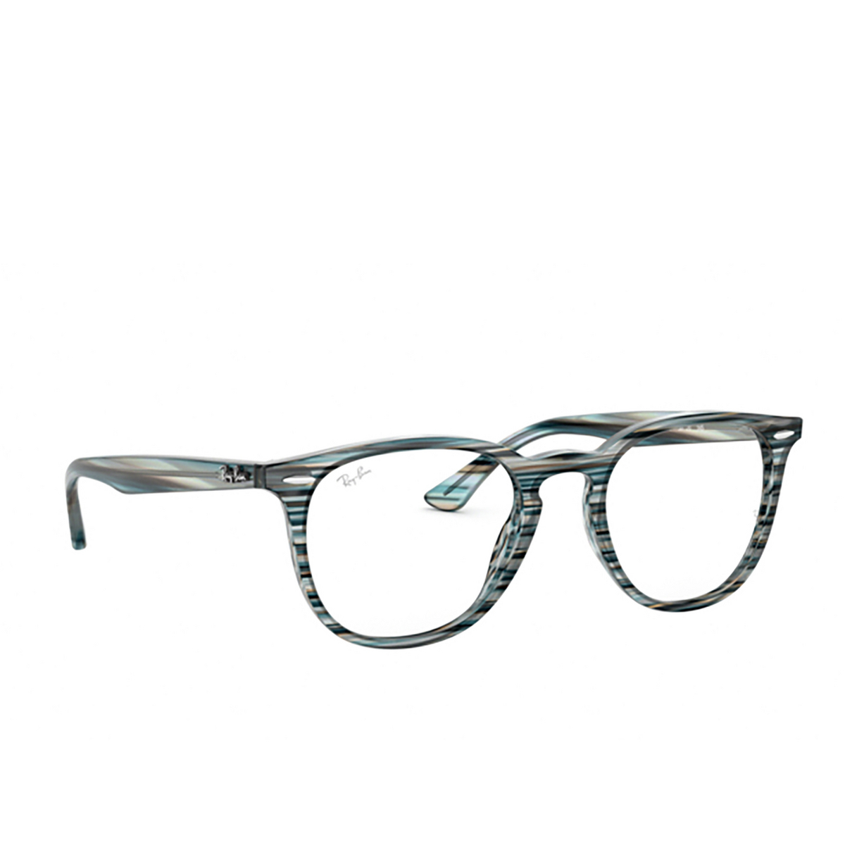 Ray-Ban RX7159 Eyeglasses 5750 Blue Grey Stripped - three-quarters view