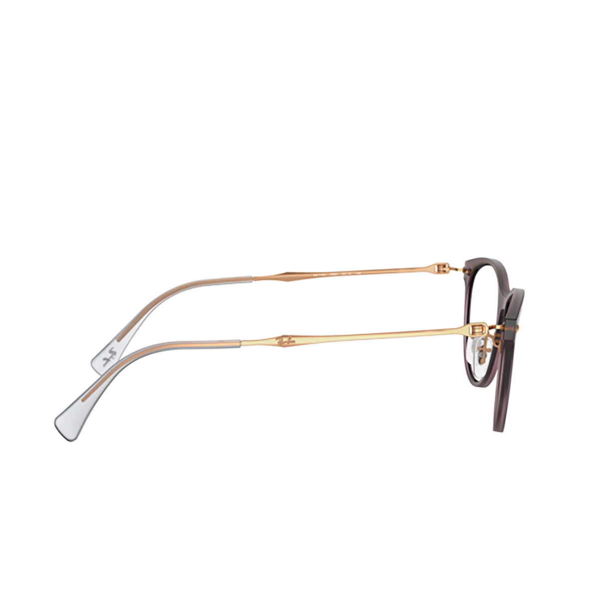 Ray-Ban RX7160 Eyeglasses 5868 DEMI GLOSS BURGUNDY - 3/4