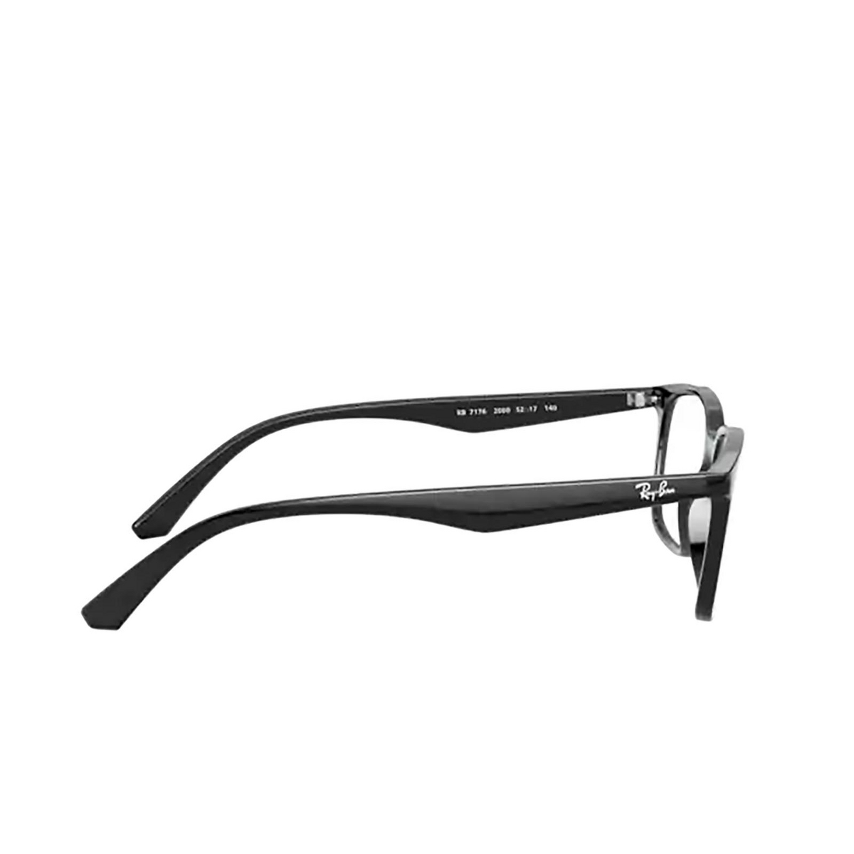 Ray-Ban RX7176 Eyeglasses 2000 Black - 3/4