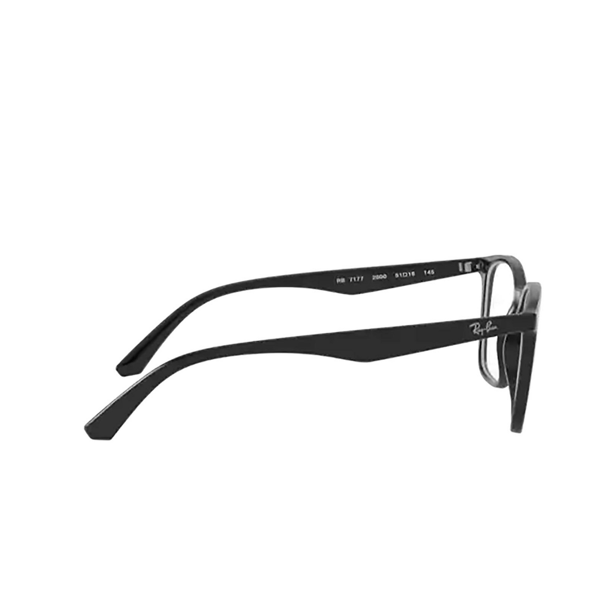 Ray-Ban® Square Eyeglasses: RX7177 color Black 2000 - product thumbnail 3/3.
