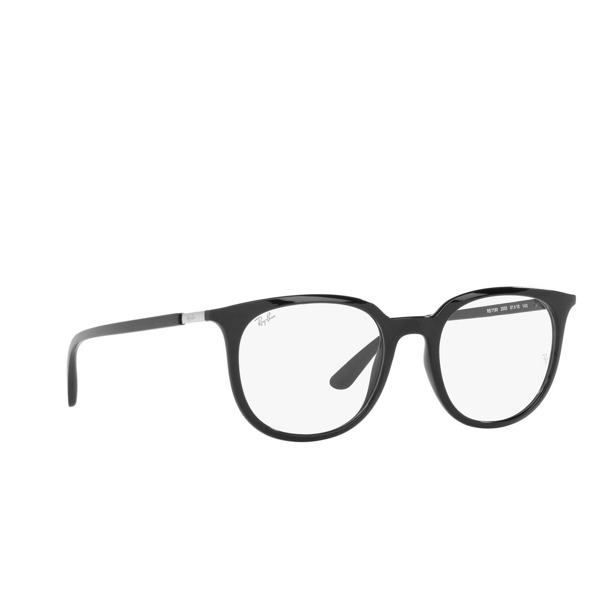 Ray-Ban RX7190 Eyeglasses 2000 Black - three-quarters view