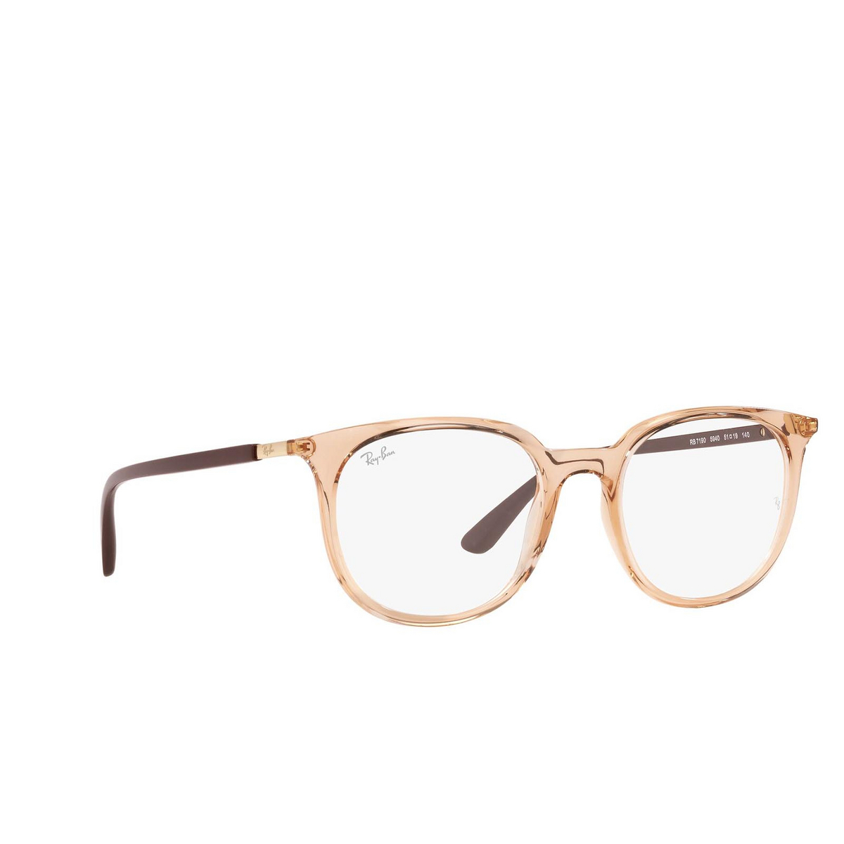 Ray-Ban RX7190 Eyeglasses 5940 Light Brown - three-quarters view