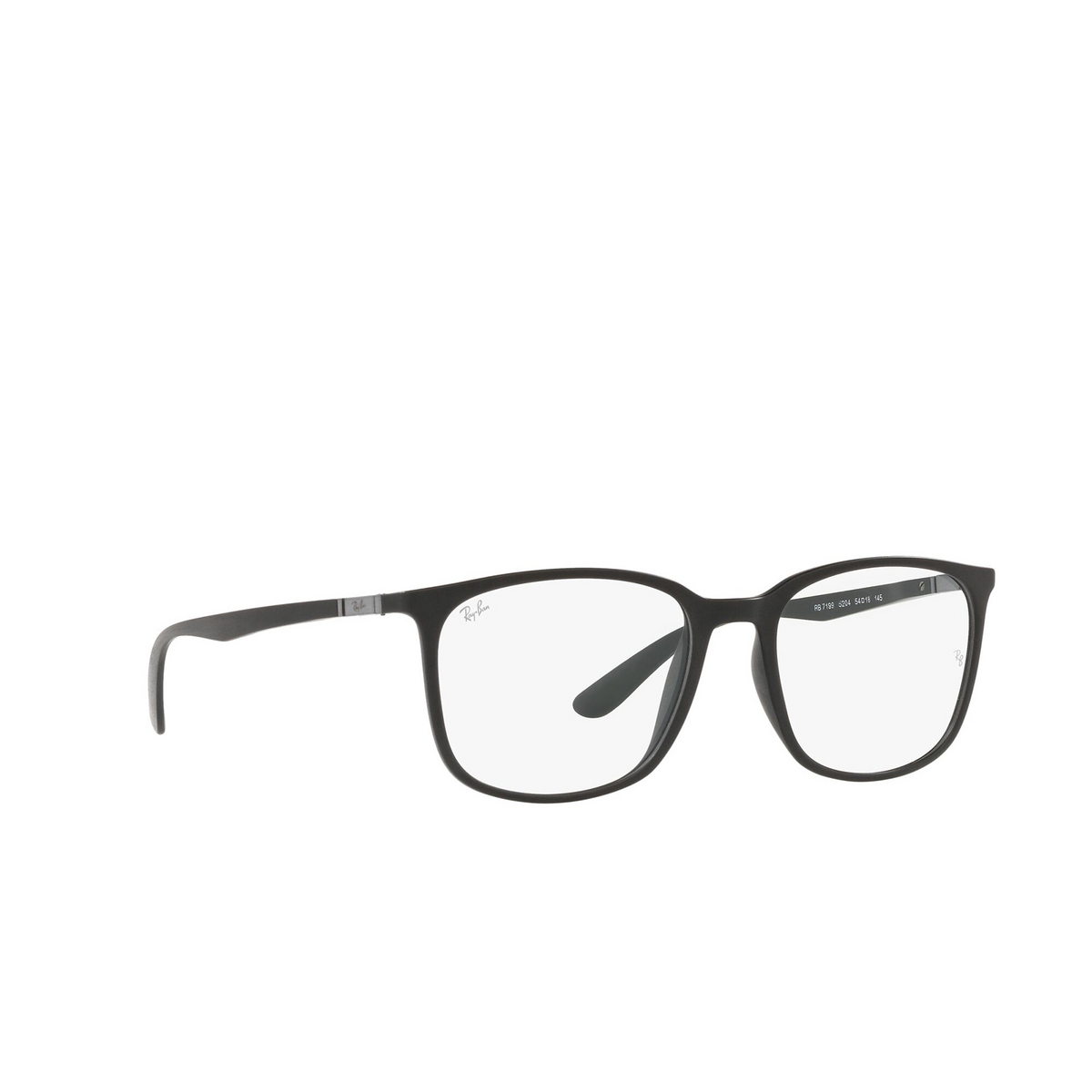 Ray-Ban® Square Eyeglasses: RX7199 color Sand Black 5204 - three-quarters view.