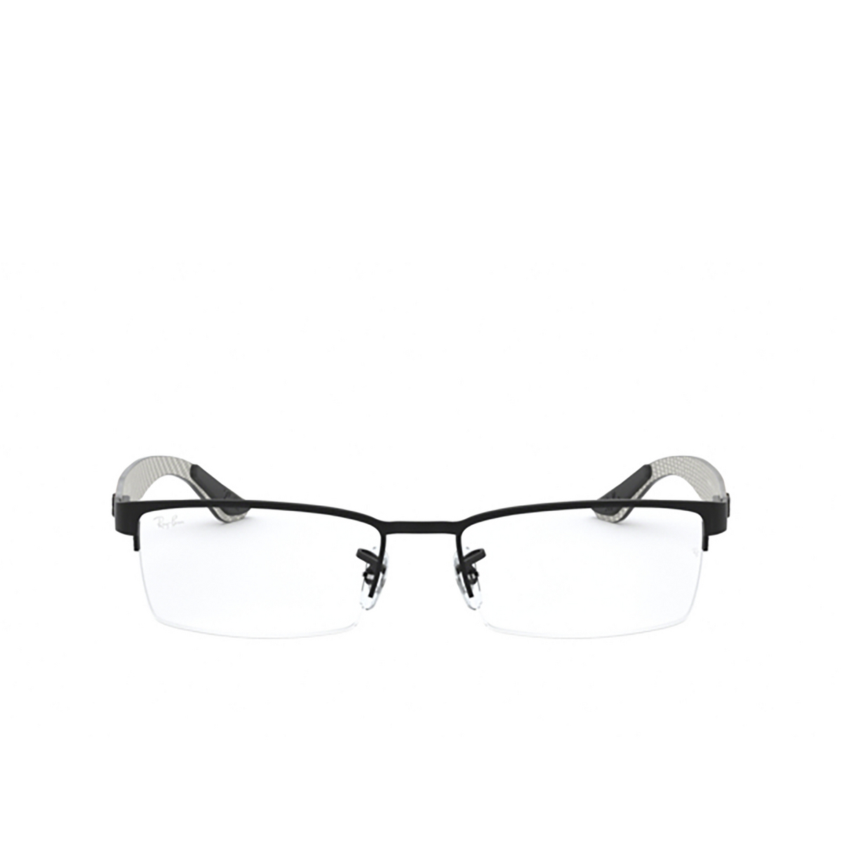 Ray-Ban® Rectangle Eyeglasses: RX8412 color Matte Black 2503 - 1/3.