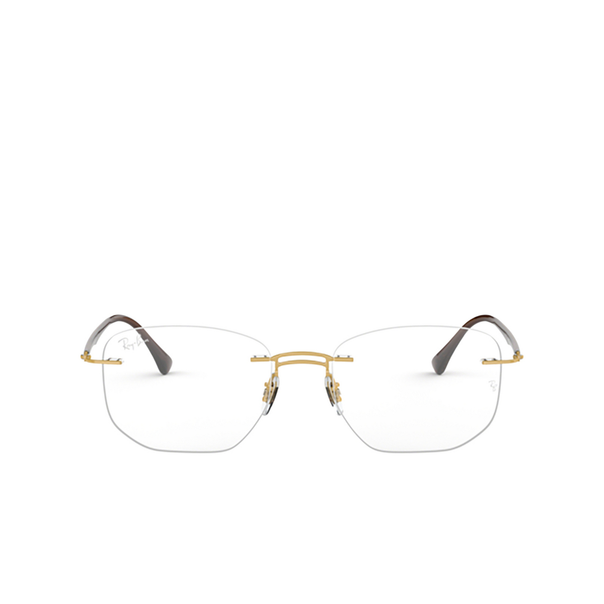 ray ban rimless gold