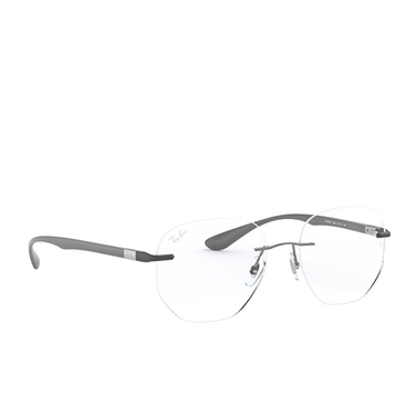 Ray-Ban RX8766 Eyeglasses 1000 shiny gunmetal - three-quarters view