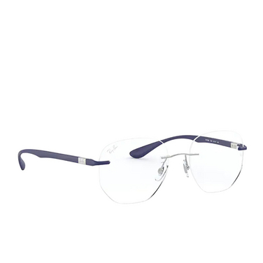 Occhiali da vista Ray-Ban RX8766 1216 shiny silver - tre quarti