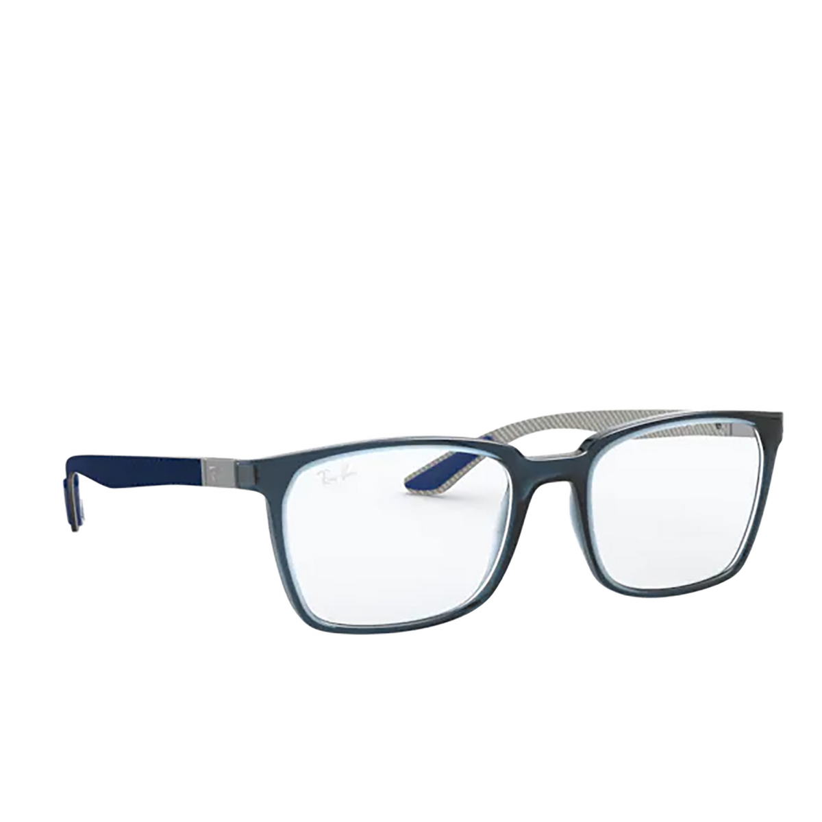 Ray-Ban RX8906 Eyeglasses 8060 TRANSPARENT BLUE - three-quarters view