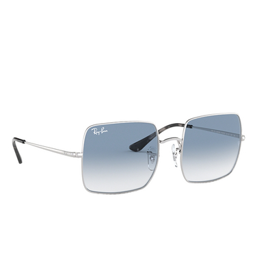 Ray-Ban SQUARE Sunglasses 91493F silver - three-quarters view
