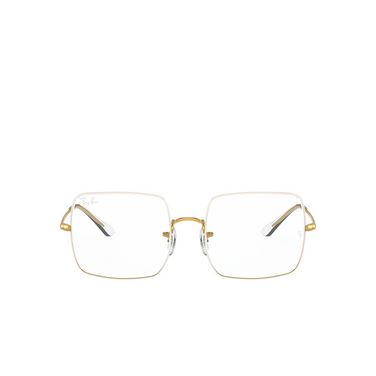 Ray-Ban SQUARE Korrektionsbrillen 3104 white on legend gold - Vorderansicht