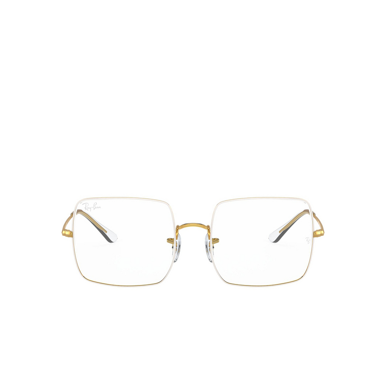 Ray-Ban SQUARE Eyeglasses 3104 white on legend gold - 1/4