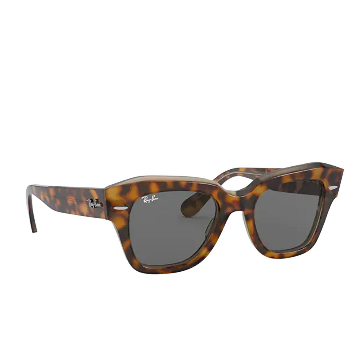 Ray-Ban STATE STREET Sunglasses 1292B1 HAVANA ON TRANSPARENT BROWN - three-quarters view