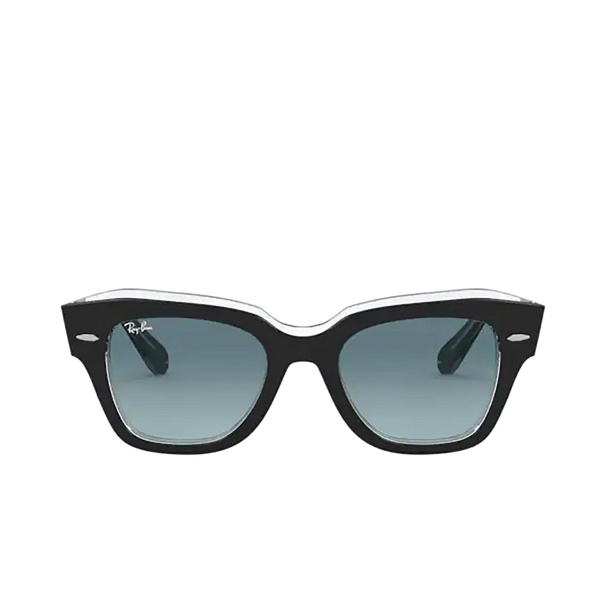Ray-Ban STATE STREET Sunglasses 12943M BLACK ON TRANSPARENT - front view