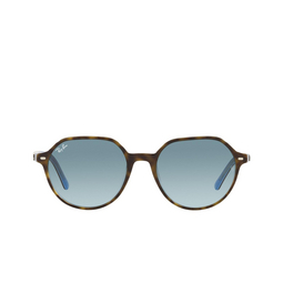 Ray-Ban® Irregular Sunglasses: Thalia RB2195 color Havana On Light Blue 13163M.