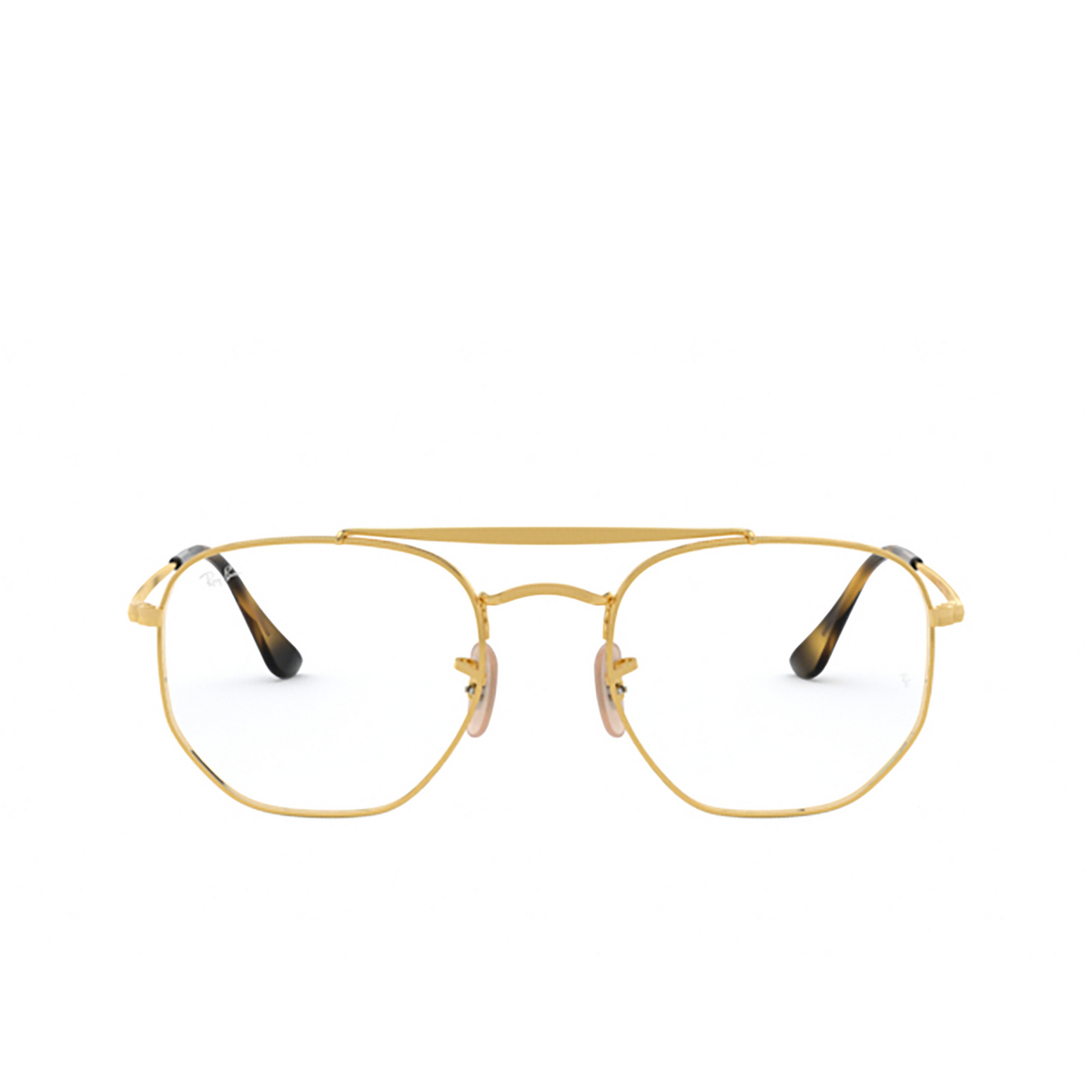 Ray-Ban® Aviator Eyeglasses: The Marshal RX3648V color Gold 2500 - front view.