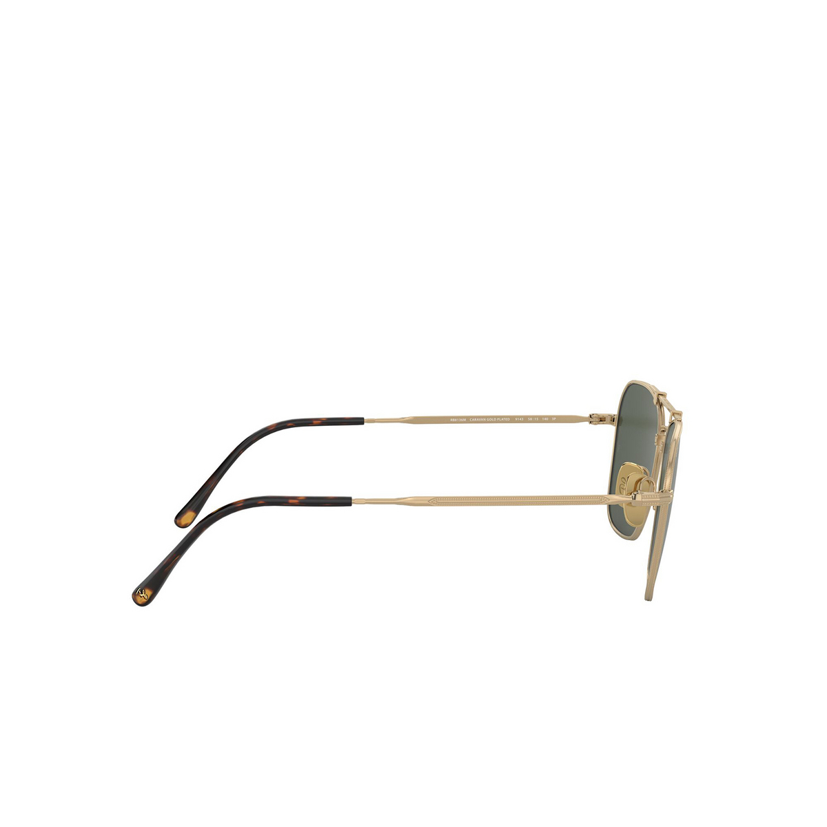 Ray-Ban® Square Sunglasses: Titanium RB8136M color Demi Gloss White Gold 9143 - 3/3.