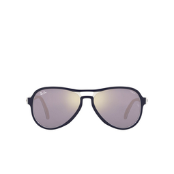 Ray-Ban® Aviator Sunglasses: RB4355 Vagabond color 6548B3 Blue Creamy Light Brown 
