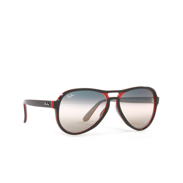 Ray-Ban VAGABOND Sunglasses 6549GE black red light grey - three-quarters view
