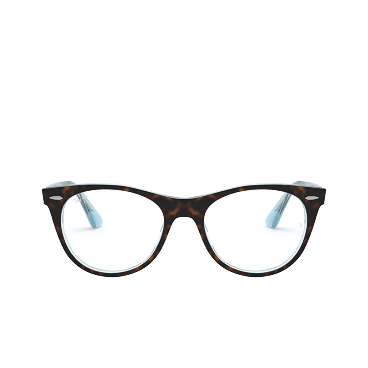 Ray-Ban WAYFARER II Eyeglasses 5883 TOP HAVANA ON LIGHT BLUE - front view