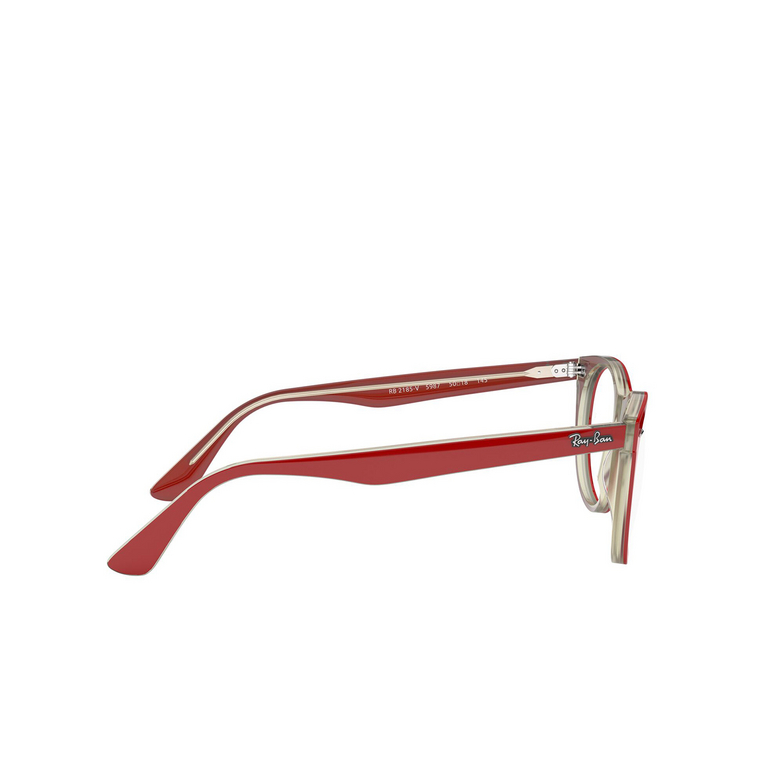 Ray-Ban WAYFARER II Eyeglasses 5987 red on transparent grey - 3/4