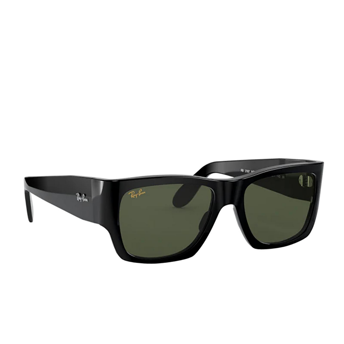 Ray-Ban WAYFARER NOMAD Sunglasses 901/31 Shiny Black - three-quarters view