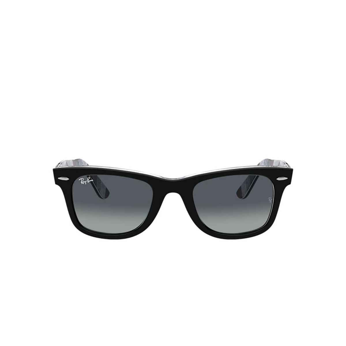 Ray-Ban WAYFARER Sunglasses 13183A BLACK ON CHEVRON GREY / BURGUNDY - front view