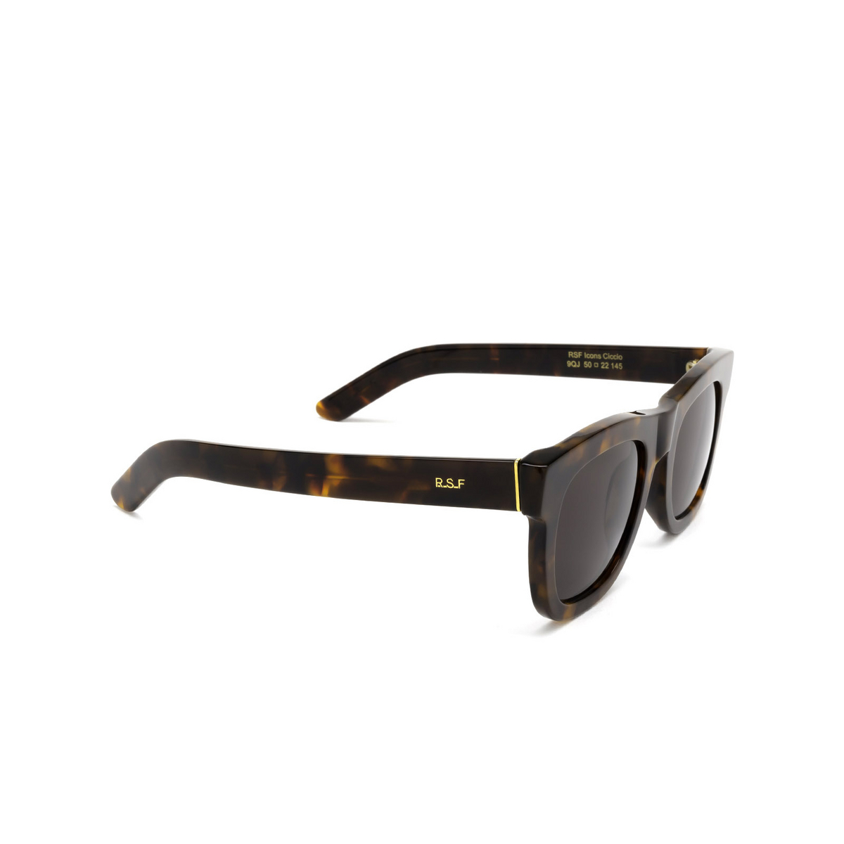 Retrosuperfuture® Square Sunglasses: Ciccio color Classic Havana 9QJ - three-quarters view.