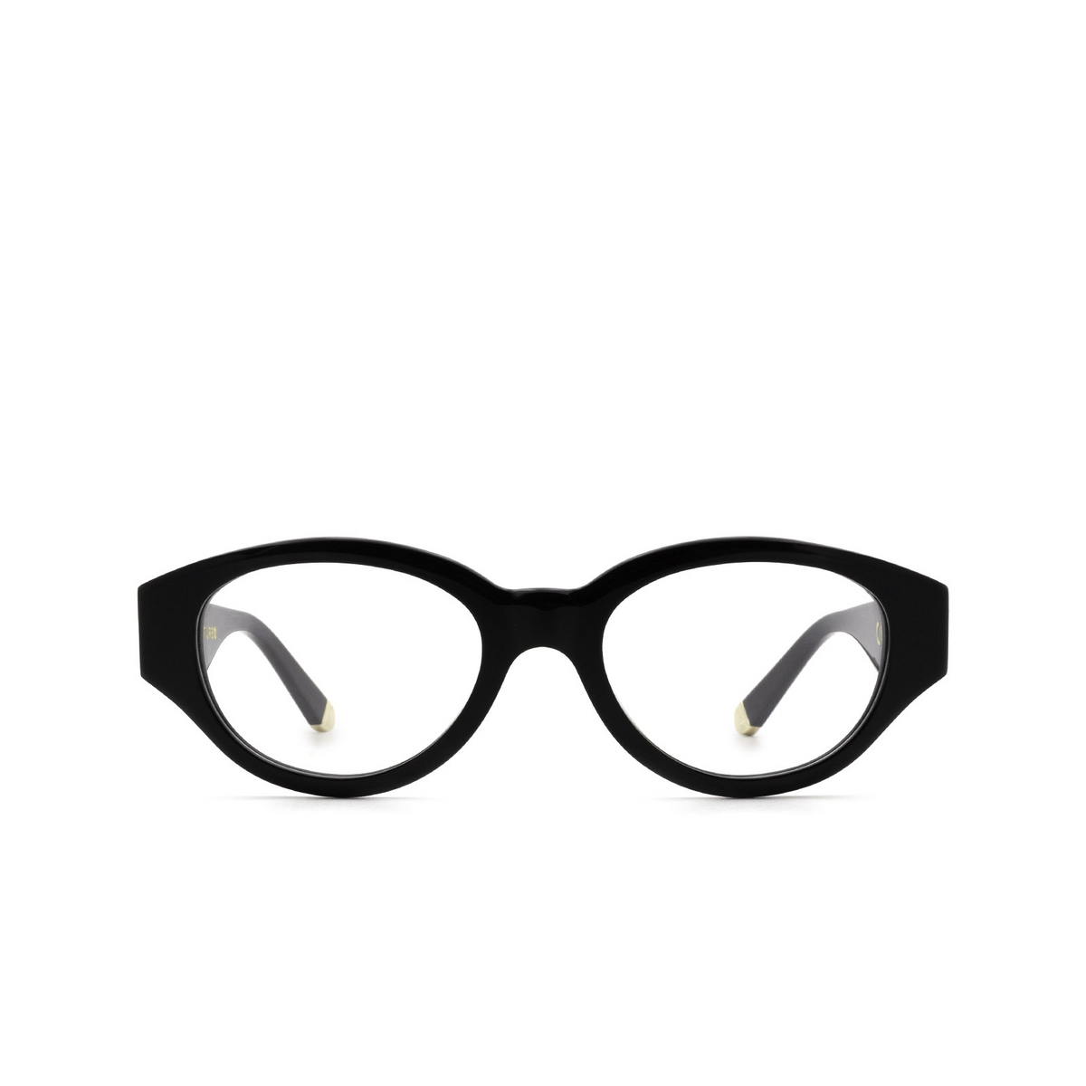 Retrosuperfuture® Oval Eyeglasses: Drew Mama Optical color Nero QL4 - front view.