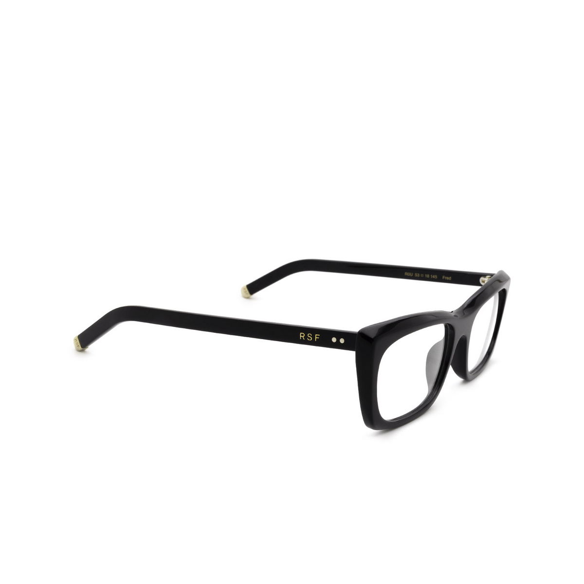 Retrosuperfuture® Rectangle Eyeglasses: Fred Optical color Nero R0U - three-quarters view.