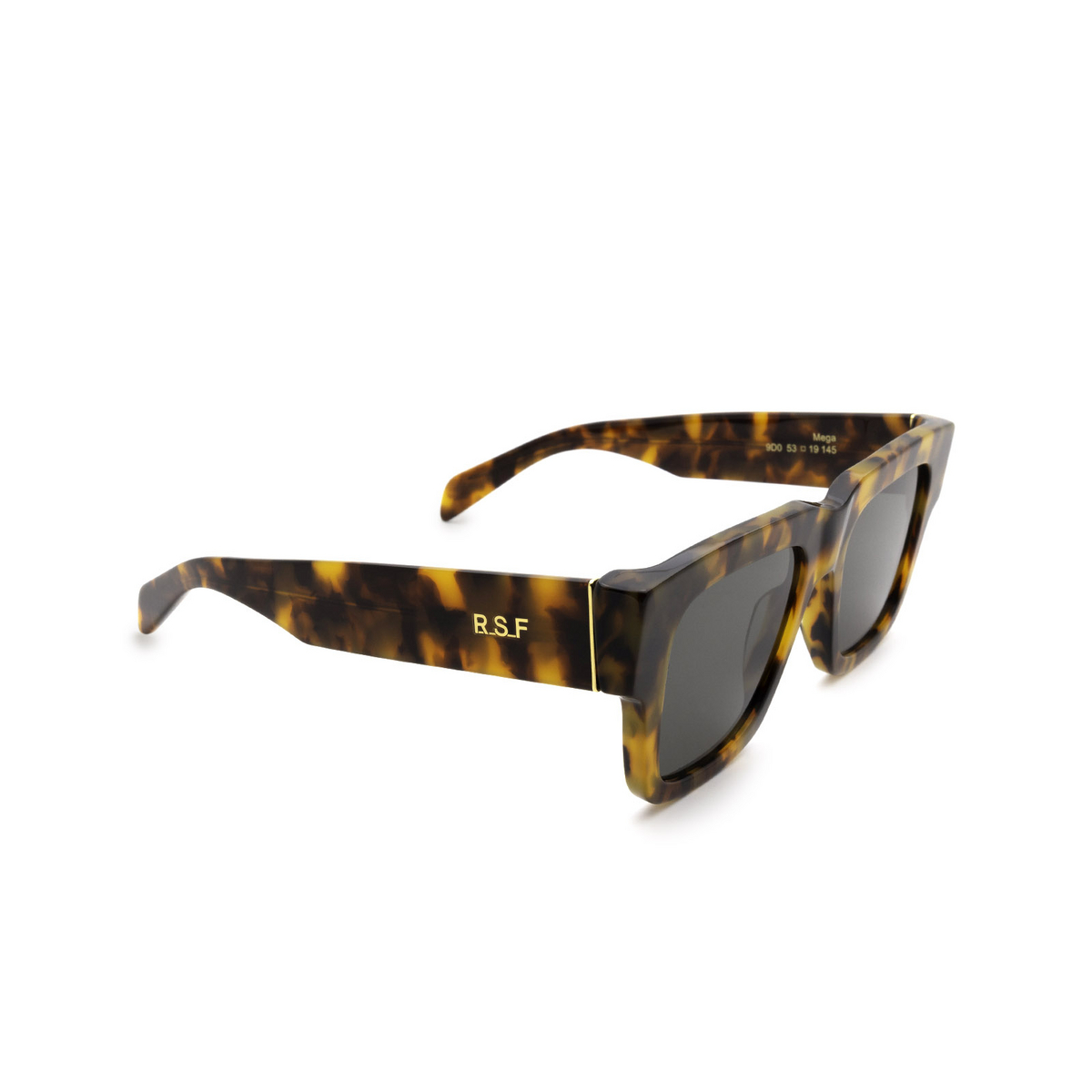 Retrosuperfuture® Square Sunglasses: Mega color Spotted Havana 9D0 - three-quarters view.